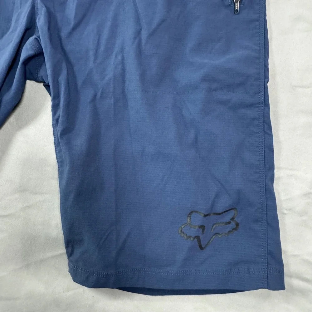 Fox Racing Ranger Lined Mountain Bike Shorts Mens 32 Blue Cycling Ripstop